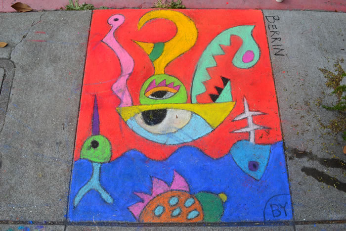 Chalk Art Honorable Mention: Picasso by Berrin, Theoden, William & Throyden of El Cerrito