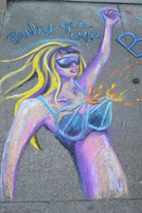 Chalk Art Runner Up: Baby, You Were Born This Way by Jamie Lew of Berkeley