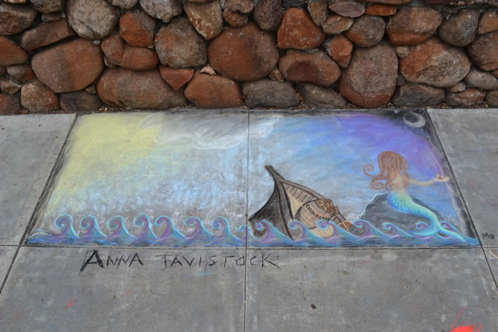 Chalk Art Runner Up: Mermaid and Chocolate by Anna Tavistock of Oakland