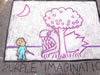 Chalk Art  “Purple Imagination” by Shanni Geller & Tai Oppenheimer